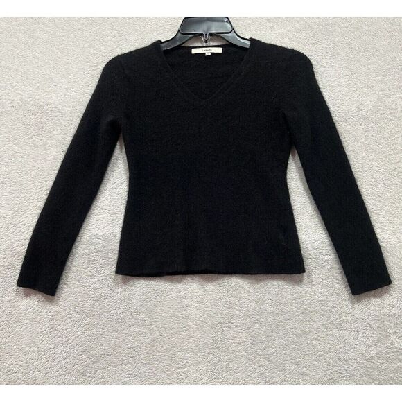 Lark & Ro Sweater Women's Size Small Black 100% Cashmere V-Neck Long Sleeve - Picture 1 of 8